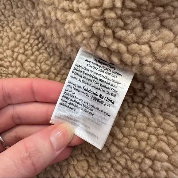 Cotton on kids blue plaid shacket size 3-4 - Picture 3 of 6